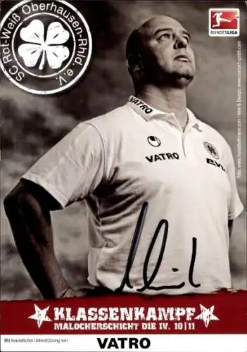 Autogrammkarte Masseur Andreas Münker, Rot-Weiss Oberhausen, Autogramm