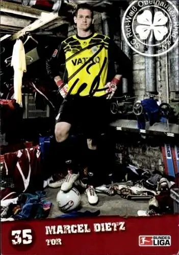 Autogrammkarte Fußballer Marcel Dietz, Rot-Weiss Oberhausen, Autogramm