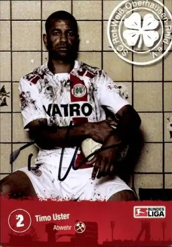 Autogrammkarte Fußballer Timo Uster, Rot-Weiss Oberhausen, Autogramm