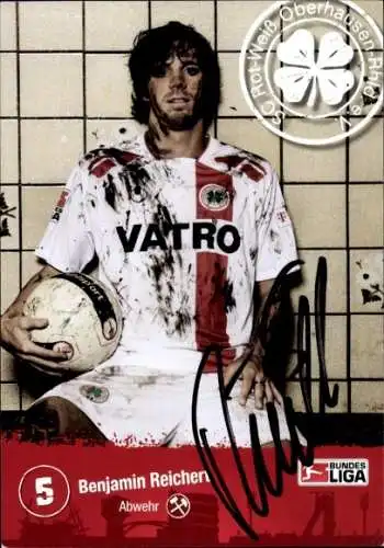 Autogrammkarte Fußballer Benjamin Reichert, Rot-Weiss Oberhausen, Autogramm
