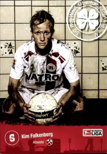 Autogrammkarte Fußballer Kim Falkenberg, Rot-Weiss Oberhausen, Autogramm
