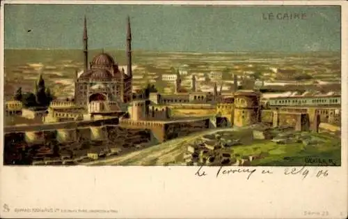 Künstler Litho Geiger, R., Cairo Kairo Ägypten, Gesamtansicht