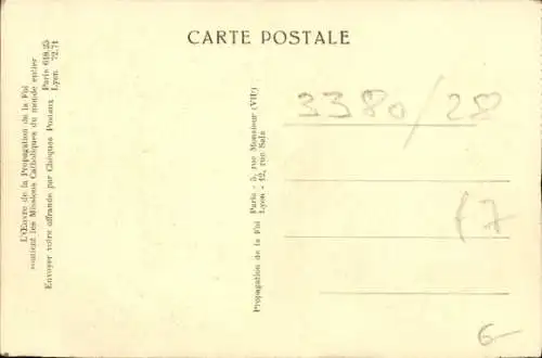 Ak Chefoo Yantai China, Un malade recoit l'extreme onction, Pere franciscain, Franziskaner, Kranker