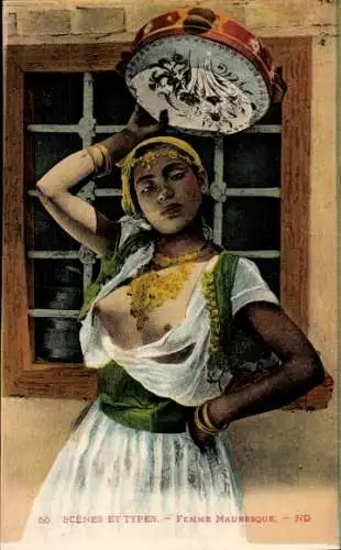 CPA Femme Mauresque, Erotik