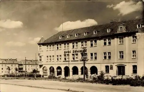 Ak Prenzlau in der Uckermark, Hotel Uckermark, Seitenansicht