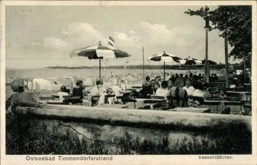 Ak Timmendorfer Strand in Ostholstein, Terrassenpartie, Seeschlösschen