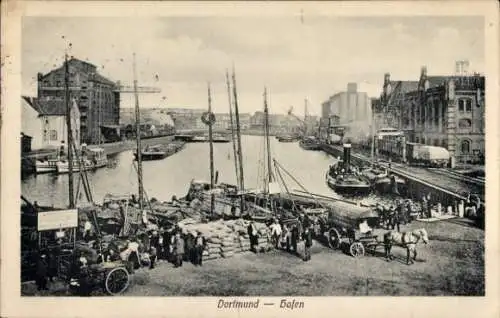Ak Dortmund im Ruhrgebiet, Hafen