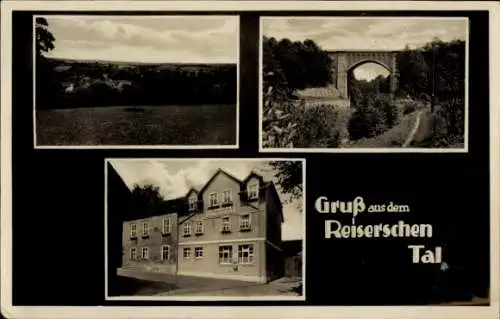 Ak Reiser Unstruttal an der Unstrut, Reisersches Tal, Brücke, Gasthaus zum Reiserschen Tal