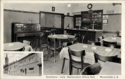 Ak Weisenheim am Sand Pfalz, Konditorei Cafe Restauration Alfons Setz