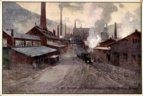 Künstler Ak Kasimir, Luigi, Berndorf Niederösterreich, Berndorfer Metallwarenfabrik, Arthur Krupp