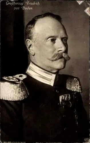 Ak Großherzog Friedrich von Baden, Portrait