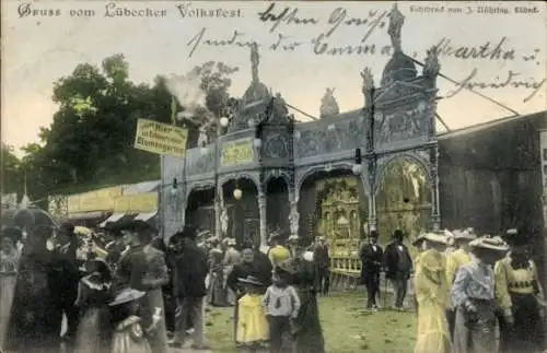 Ak Hansestadt Lübeck, Volksfest