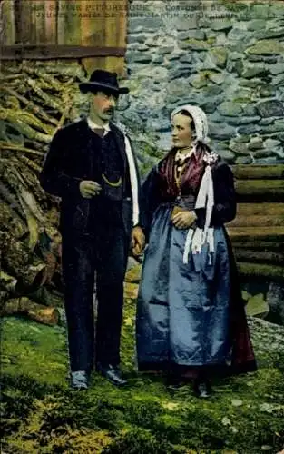 Ak Costumes de Savoie, französische Tracht, Saint-Martin-de-Belleville