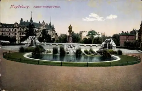 Ak Magdeburg an der Elbe, Kaiser Wilhelm-Platz
