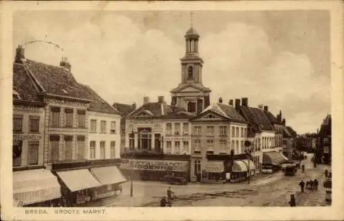 Ak Breda Nordbrabant Niederlande,  Groote Markt, Restaurant A Modern.