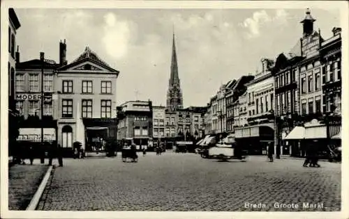 Ak Breda Nordbrabant Niederlande, Großer Markt, Geschäfte