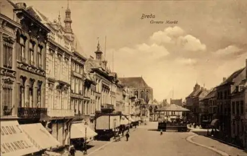 Ak Breda Nordbrabant Niederlande, DOM'S KHANDEL,  Groote Markt