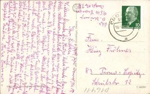 Ak Crossen an der Mulde Zwickau Sachsen, Angerstraße