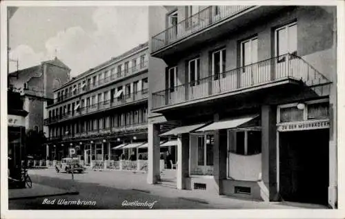 Ak Cieplice Śląskie Zdrój Bad Warmbrunn Riesengebirge Schlesien, Quellenhof