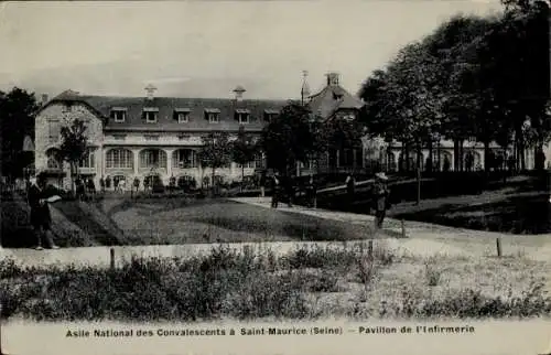Ak Saint Maurice Val-de-Marne, Nationales Konvaleszenten-Asyl, Krankenpavillon