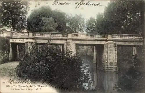 Ak Sucy en Brie Val de Marne, Pont Noel