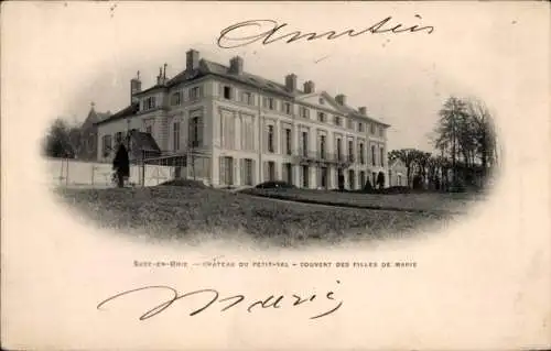 Ak Sucy en Brie Val-de-Marne, Chateau du Petit Val, Couvent des Filles de Marie