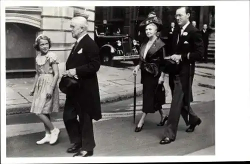 Ak London, Bernhard zur Lippe-Biesterfeld, Prinzessin Irene, Lord Mayor of London, 23. Juli 1950