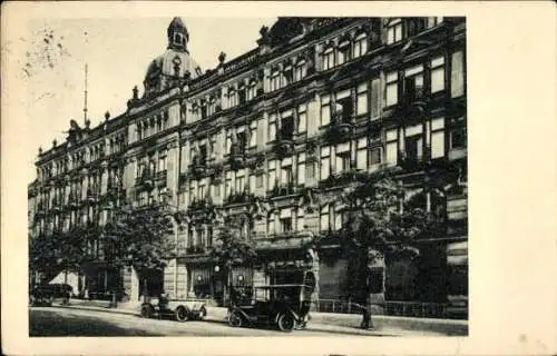 Ak Berlin Charlottenburg, Kurfürstendamm, Hotel Bristol, historische Architektur, Straßenansic...