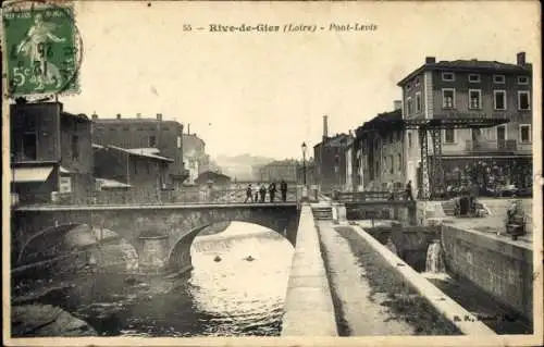 Ak Rive de Gier Loire, Pont Levis