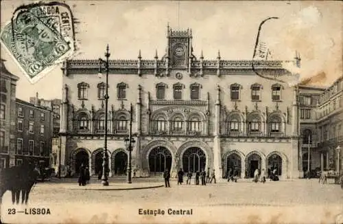 Ak Lisboa Lissabon Portugal, Estação Central, s Gebäude, viele Menschen,  aus Lissabon