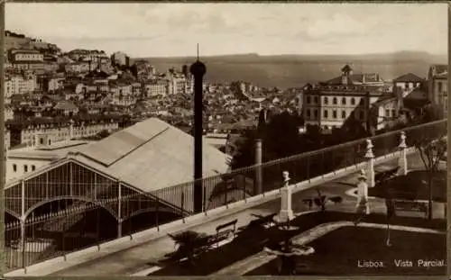 Ak Lisboa Lissabon Portugal, Teilansicht, Blick von einer Brücke