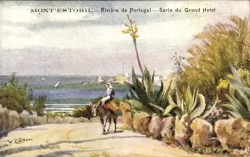 CPA Estoril Cascaes Cascais Portugal, Rivière de Portugal Série du Grand Hotel