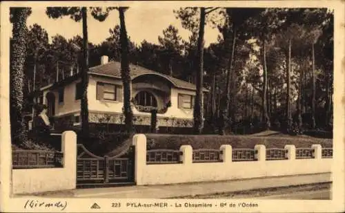 Ak Pyla sur Mer Gironde, Chaumiere, Boulevard de l'Ocean