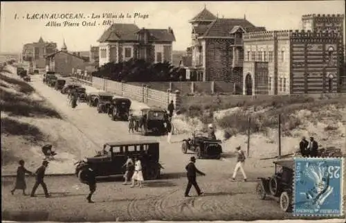 Ak Lacanau Ocean Gironde, Villas de la Plage, Allees Pierre Ortal, Automobile