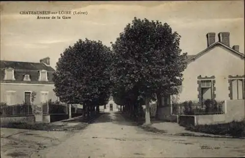 Ak Chateauneuf sur Loire Loiret, Avenue de la Gare