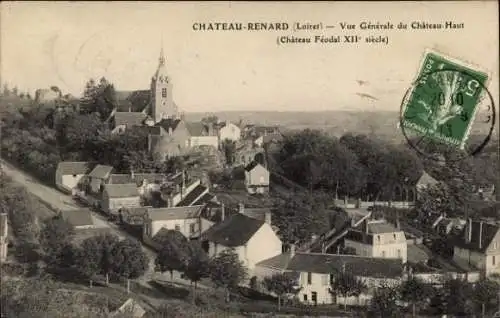 Ak Château Renard Loiret, vue générale du Château Haut 