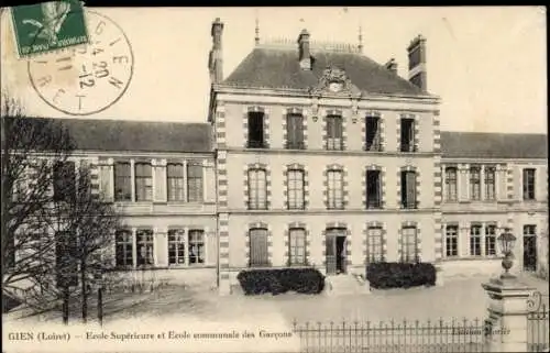 Ak Gien Loiret, Ecole Supérieure et Ecole communale des Garçons,  Architektur