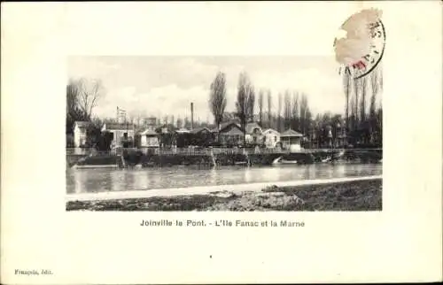 Ak Joinville le Pont Val de Marne, Ile Fanac, Marne