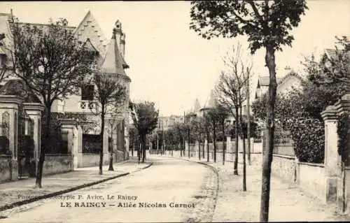 Ak Le Raincy Seine Saint Denis, Schöne Architektur, Allee, Bäume, Straßenansicht