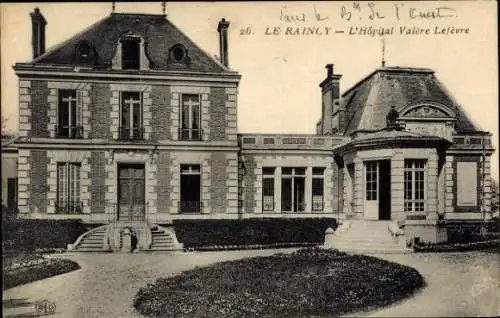 Ak Le Raincy Seine Saint Denis, Viktorianisches Gebäude, Garten, L'Hôpital Valère Lefèvre