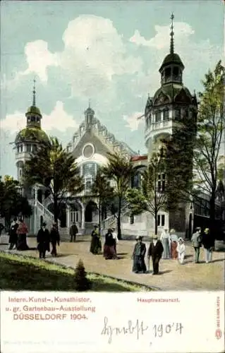 Ak Düsseldorf am Rhein, Internationale Kunst-, Kunsthist.- und große Gartenbauausstellung 1904