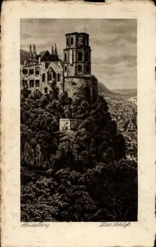 Ak Heidelberg am Neckar, Stadtansicht, Schloss, Architektur, Landschaft