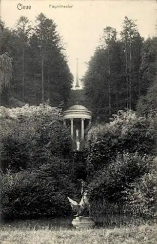 Ak Kleve am Niederrhein, Amphitheater, Pavillon, Statue