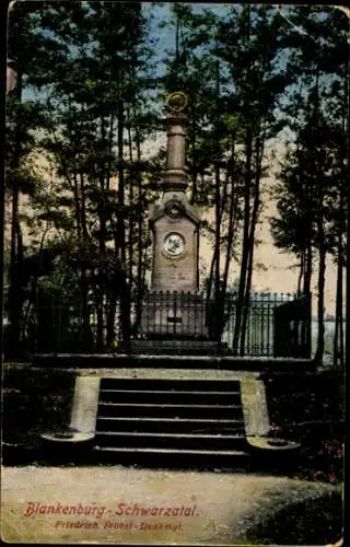 Ak Bad Blankenburg im Schwarzatal, Friedrich Fröbel Denkmal
