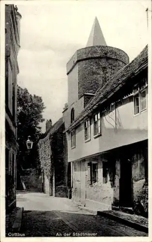 Ak Cottbus in der Niederlausitz, an der Stadtmauer