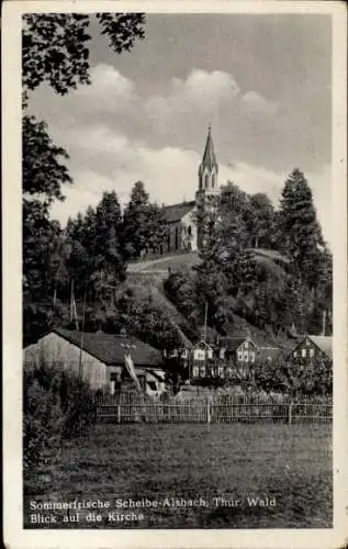 Ak Scheibe Alsbach Neuhaus am Rennweg Thüringen, Kirche