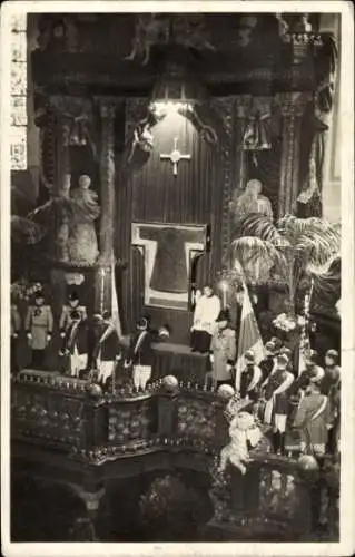 Ak Trier an der Mosel, Eröffnungsfeier, Ausstellung, hl. Rocks, Dom zu  1933