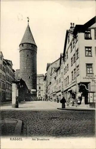 Ak Kassel in Hessen, Druselturm,  Architektur, Stadtansicht, frühes 20. Jahrhundert