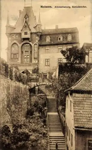 Ak Meißen an der Elbe, Albrechtsburg, Schlossstufen