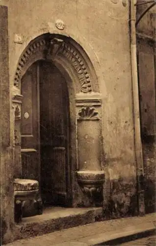 Ak Meißen, Haustor in der Görnischen Gasse